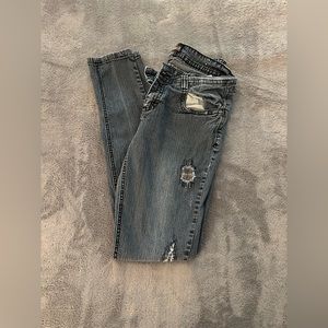 "Wallflower" Women's Denim Designs Blue Skinny Jeans Size 13
